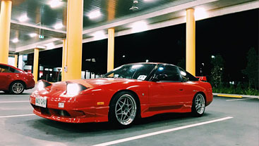 Sharp and stylish Nissan 180sx kouki in red